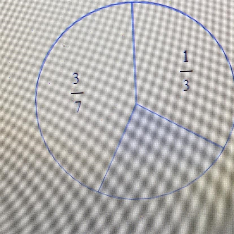 How much of the circle is shaded? Write your answer as a fraction in simplest form-example-1