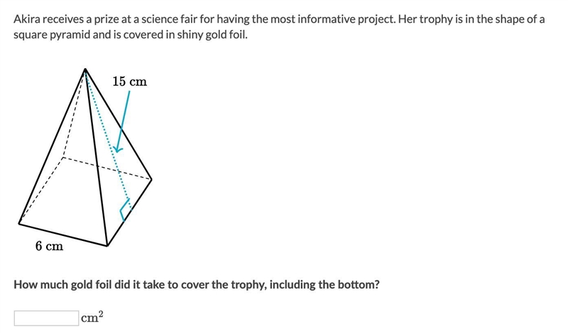 How much gold foil did it take to cover the trophy, including the bottom?-example-1