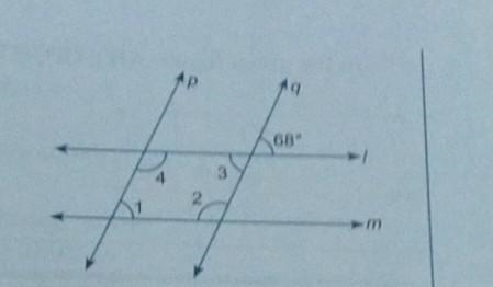 Please answer in full process question In the given figure l ||m and p || q. Find-example-1