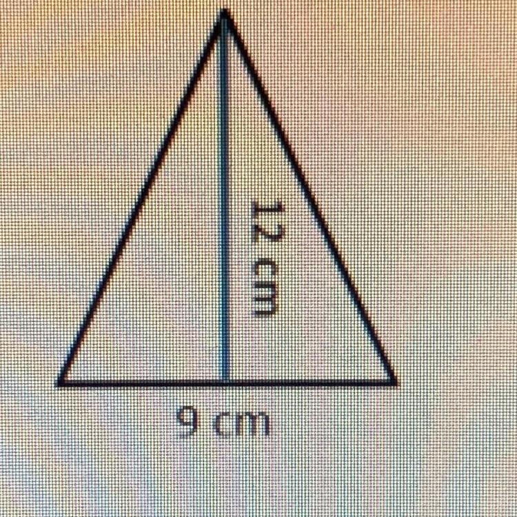 Find the area of the following figure with the given dimension.-example-1