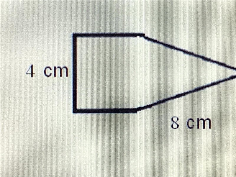 What is the approximate area of this figure? A. 25 cm B. 31 cm C. 38 cm D. 42 cm-example-1