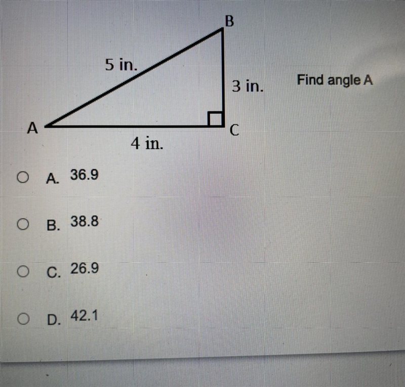 Find angle a (use info in pic)-example-1