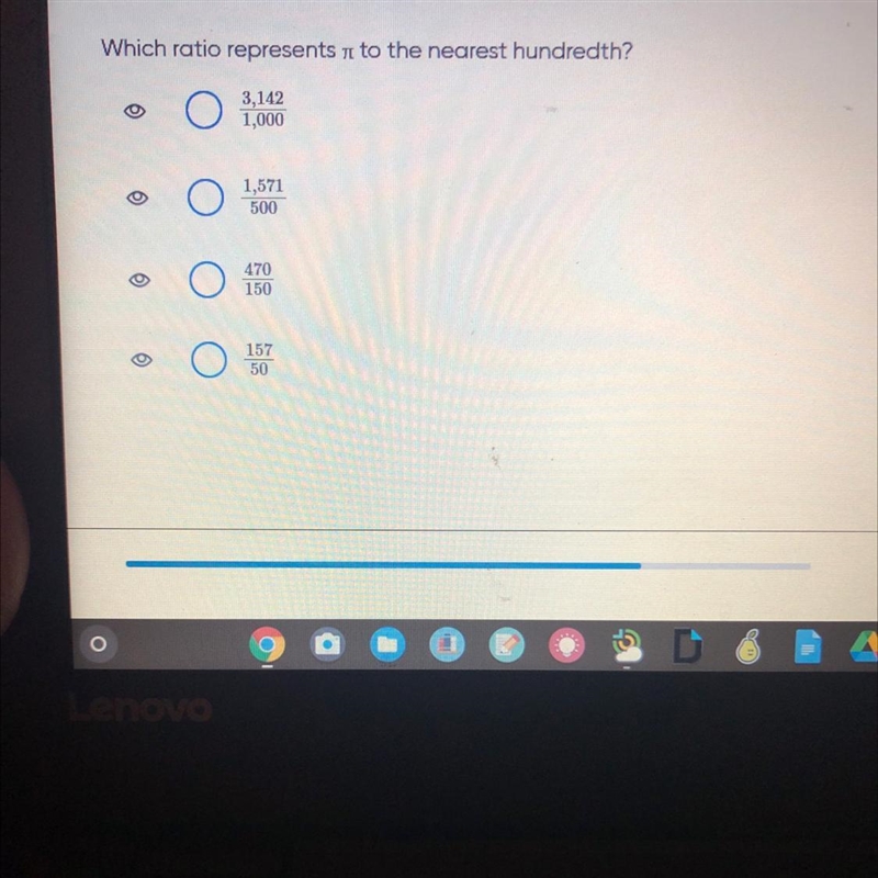 Which ratio represents to the nearest hundredth?-example-1