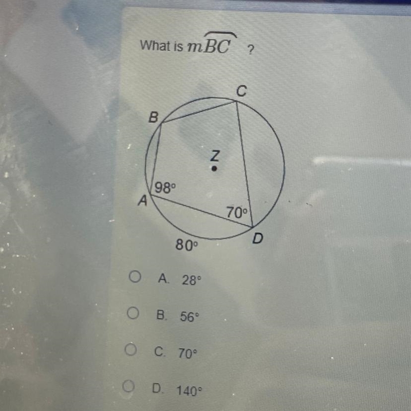 What is mBC ? A. 28 B. 56 C. 70 D. 140-example-1