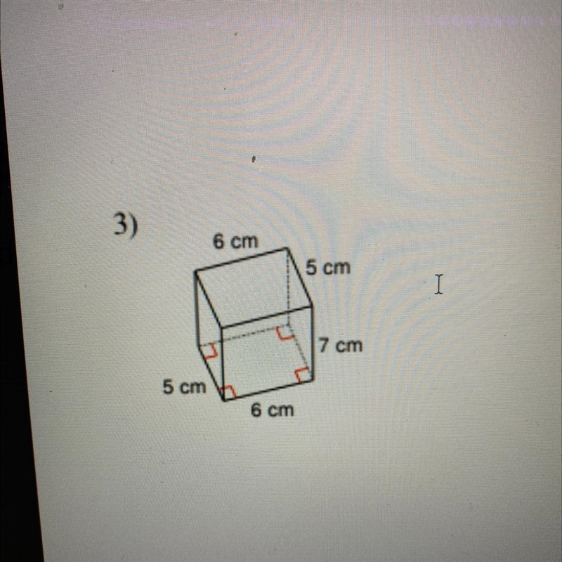 3) 6 cm 5 cm I 7 cm 5 cm 6 cm-example-1