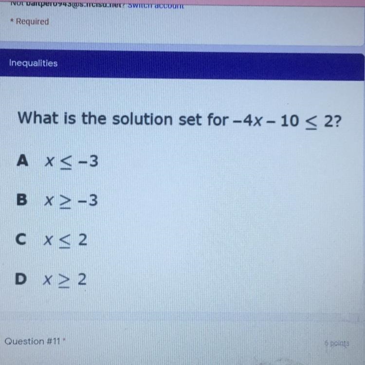 What is the solution set for -4x -10 2?-example-1