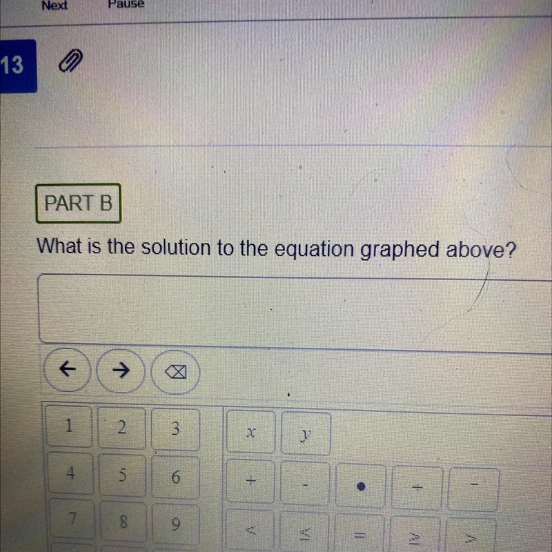 Solve the equation by graphing. 2x – 5= -x + 7-example-1