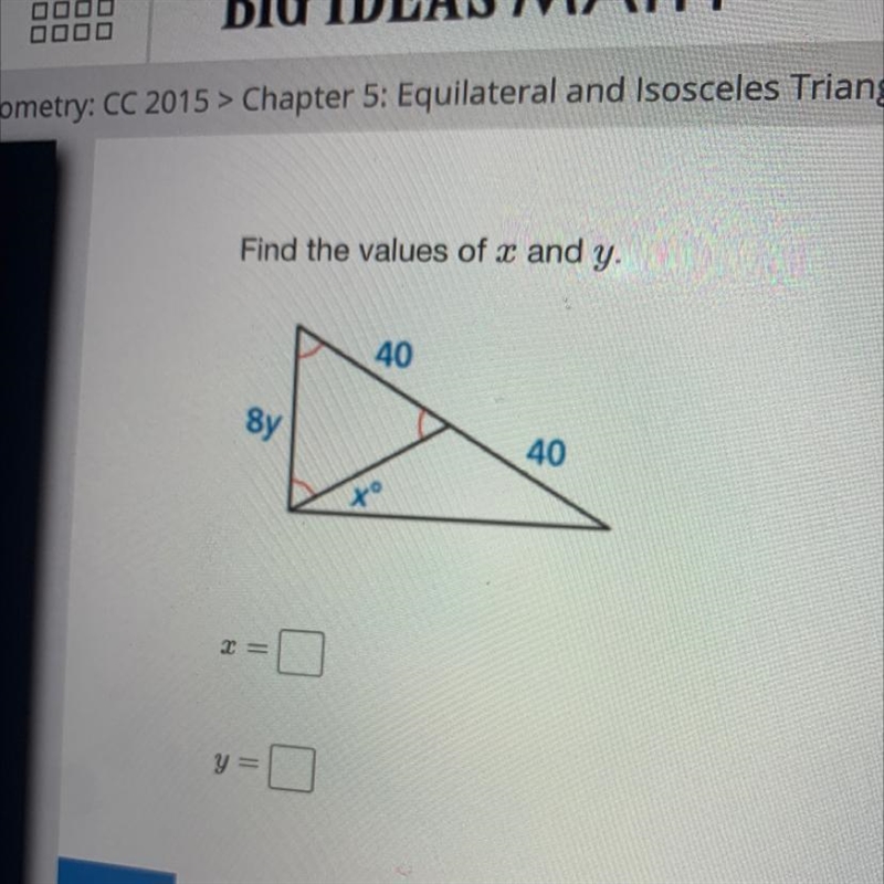 Find the values of x and y-example-1