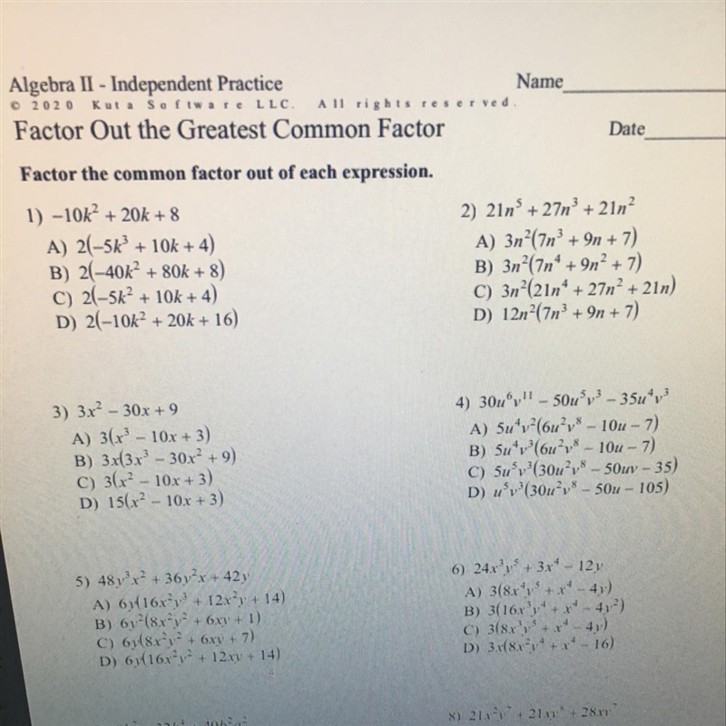 Factor out the greatest common factor-example-1