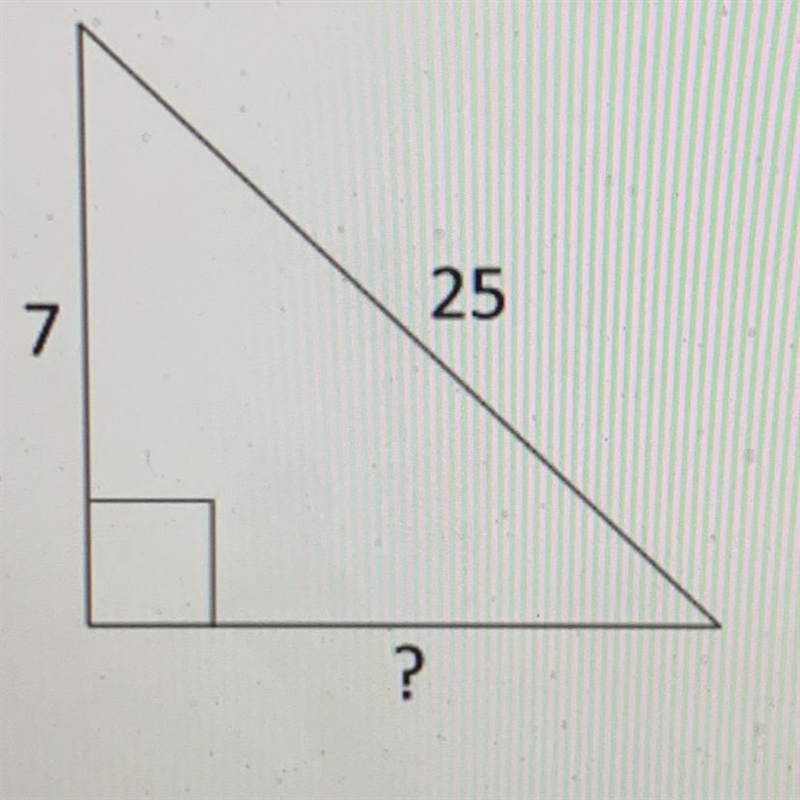 Find the length of the missing side.-example-1