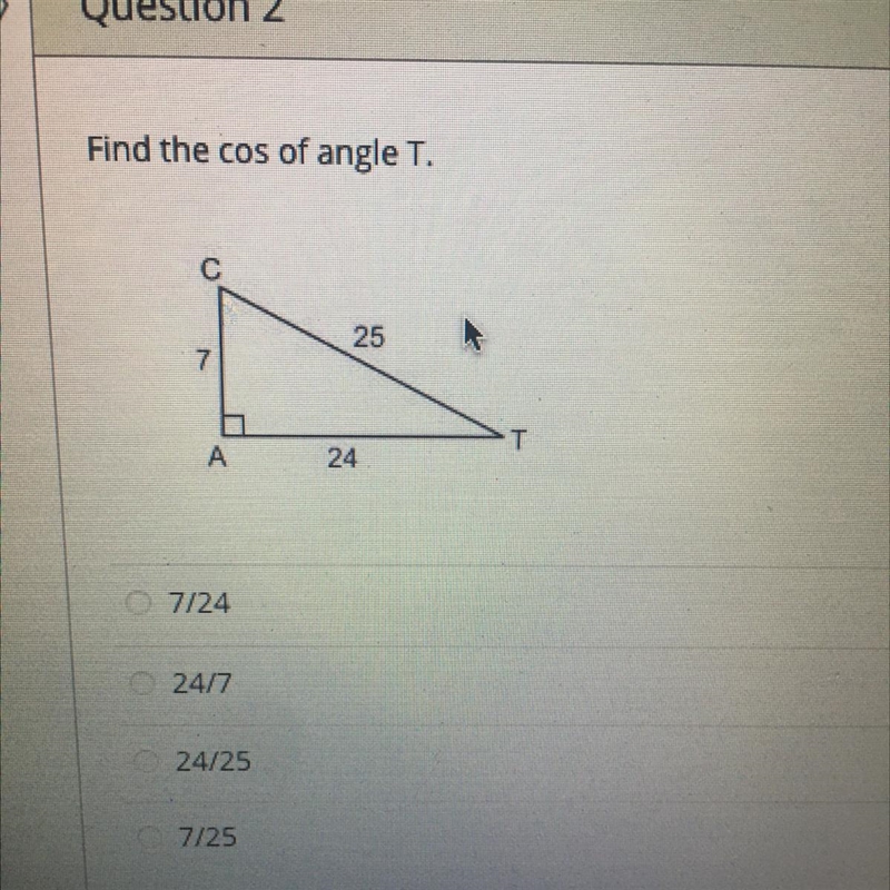 Find the cos of angle T....-example-1