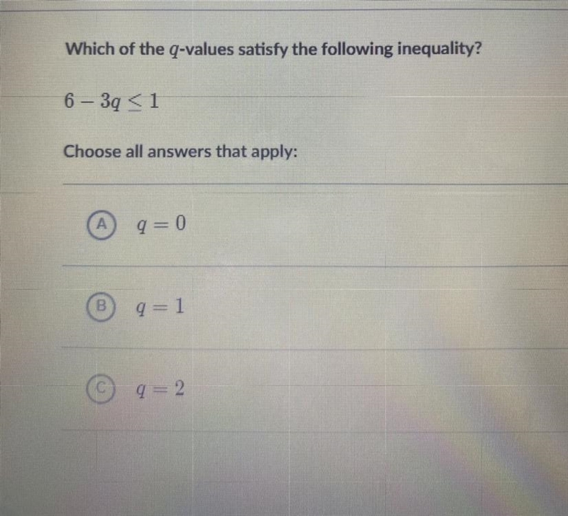 Which of the q-values satisfy the following inequality? :)-example-1