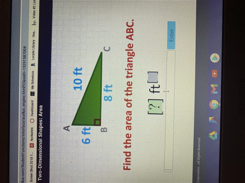 How to find the area of triangle ABC-example-1