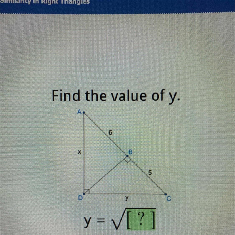 Find the value of y. y= ?-example-1