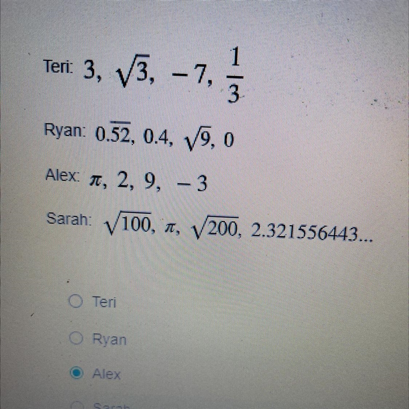 HELP MEEE PLEASE AND HURRY the question is “Tracy is playing a math card game and-example-1