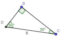 1) complete the special right triangle what is length of BD what is length of BC-example-1