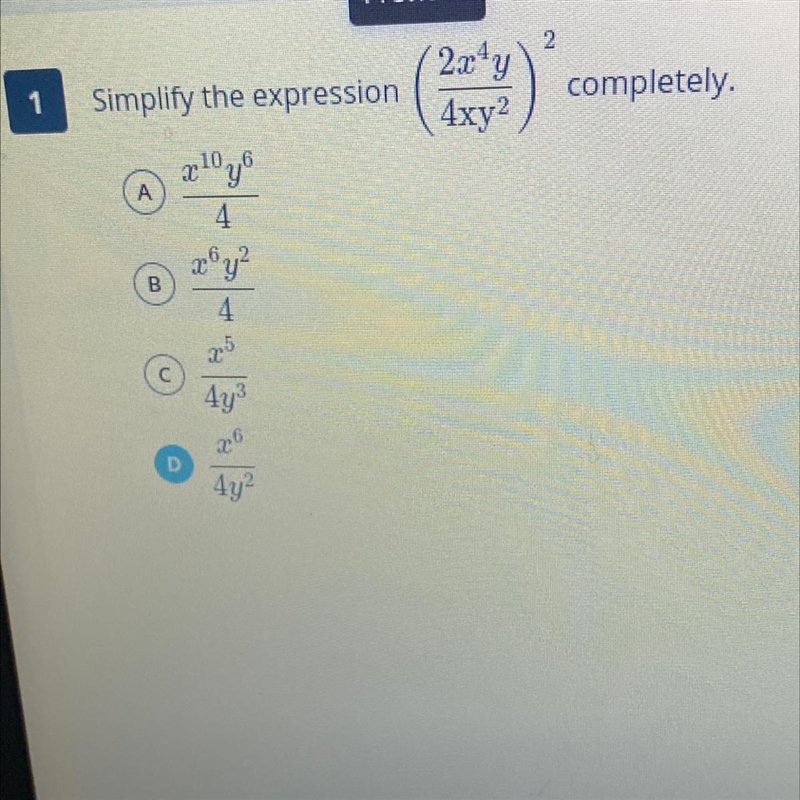 Simplify the expression (2r^4y4xy^2) completely-example-1