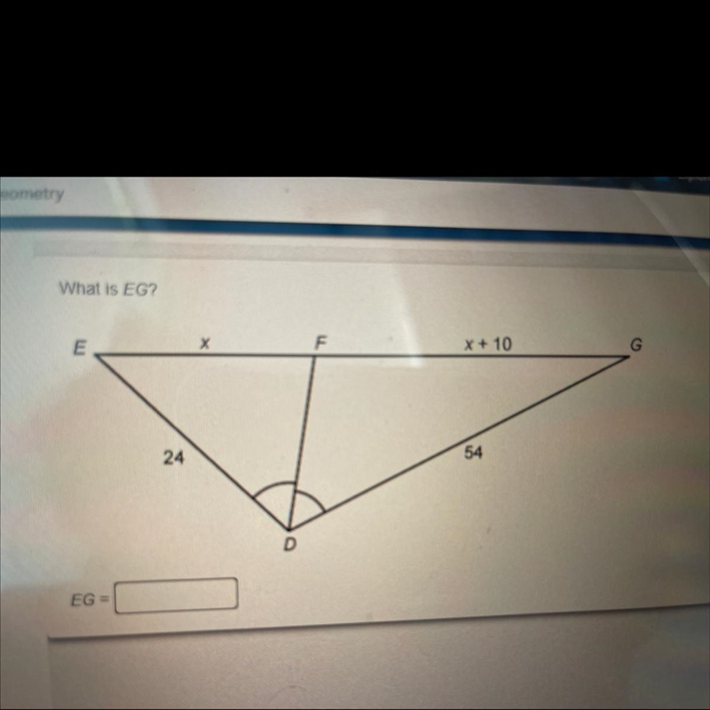 What is EG? Round to the nearest tenth if necessary.-example-1