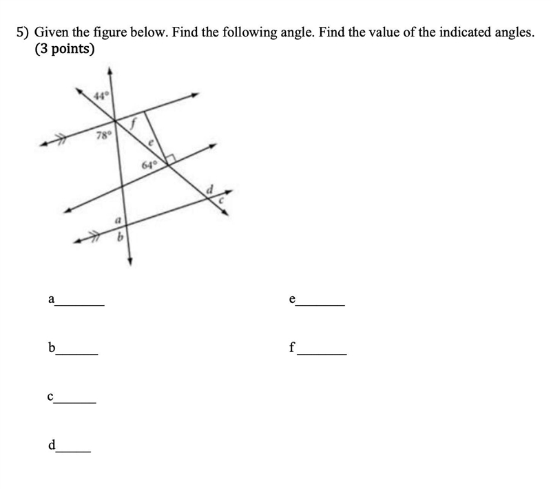 Given the figure below. find the following angle. find the value of the indicated-example-1