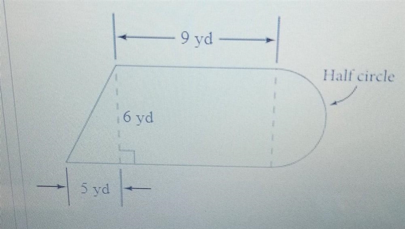 Find the area enclosed by the figure. Use 3.14 for π. (The figure is not to scale-example-1