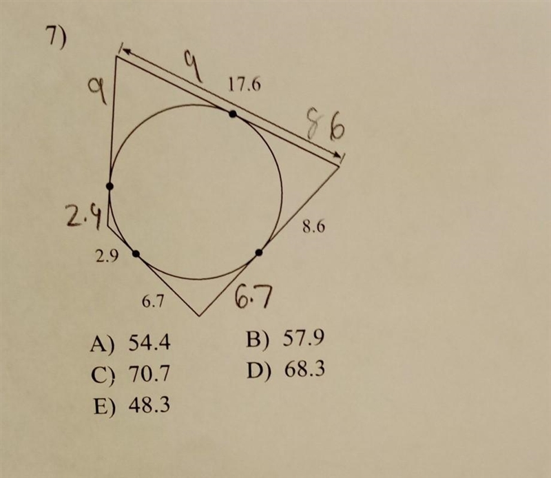 Find the perimeter of each polygon. Assume that lines which appeared to be tangent-example-1