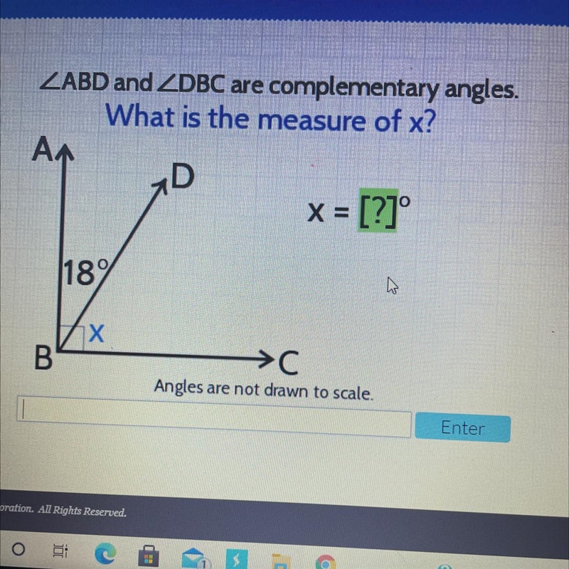 What is the measure of x? Ал D X = [?]" 118% Х B В >C Angles are not drawn-example-1