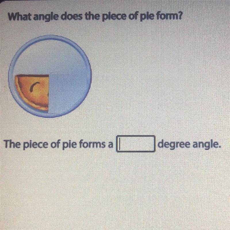 What angle does the piece of pie form? picture is added-example-1