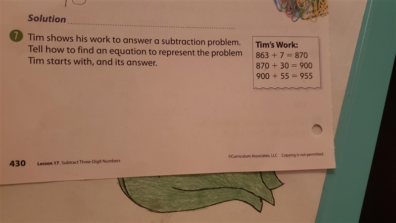 Confused on my sons math homework. We are subtracting three digit numbers. Please-example-1