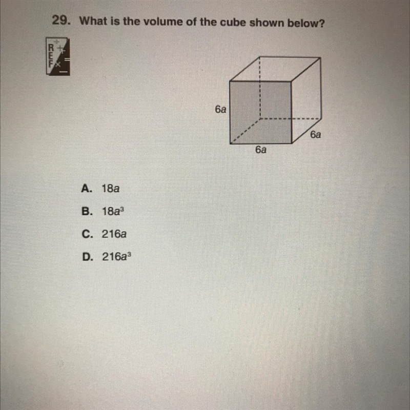 What is the volume of the cube shown below?-example-1