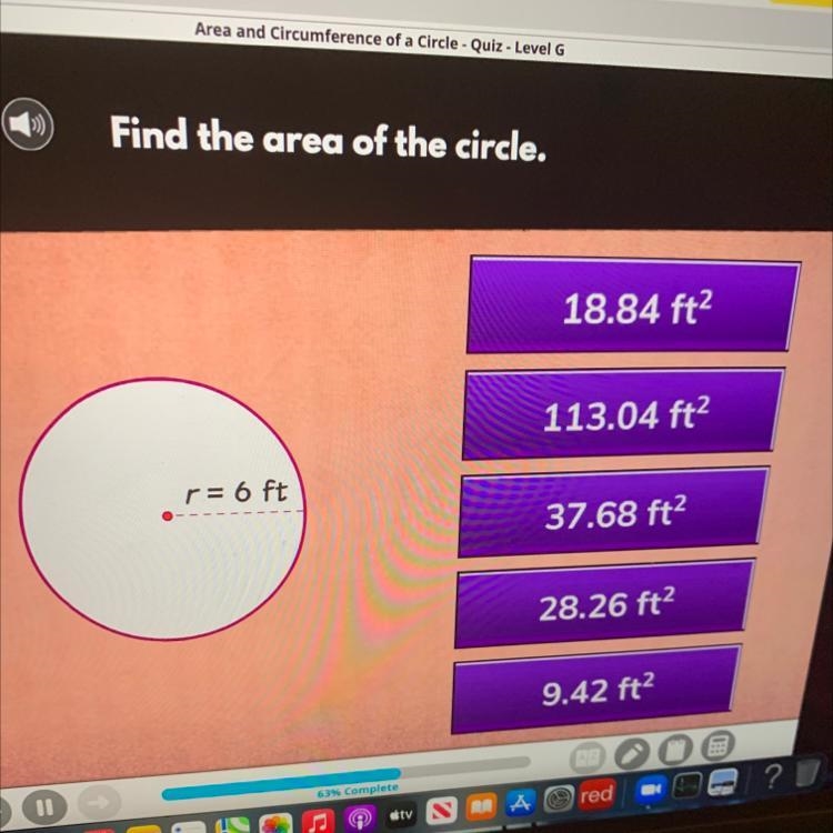 Find the area of the circle.-example-1