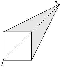 The area of the white square is 64 square units. The diagonal of the square was extended-example-1