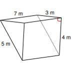 Find the surface area of the prism below. In square meters-example-1