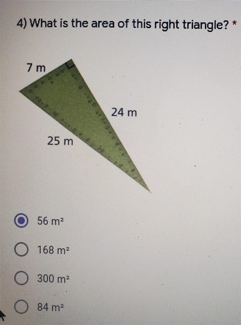 What's the area of this right triangle?​-example-1