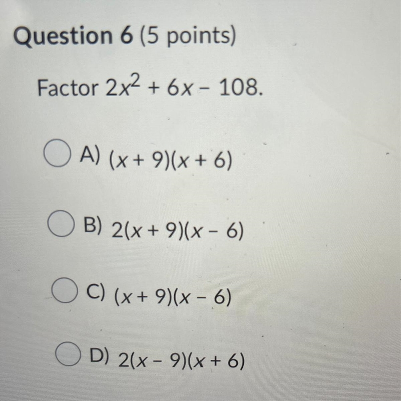 Factor 2x2 + 6x - 108.-example-1