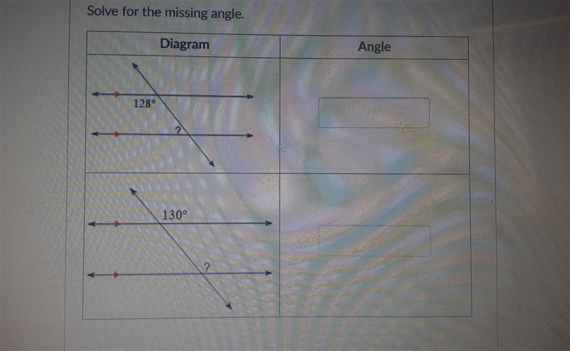 Solve for missing angle.​-example-1