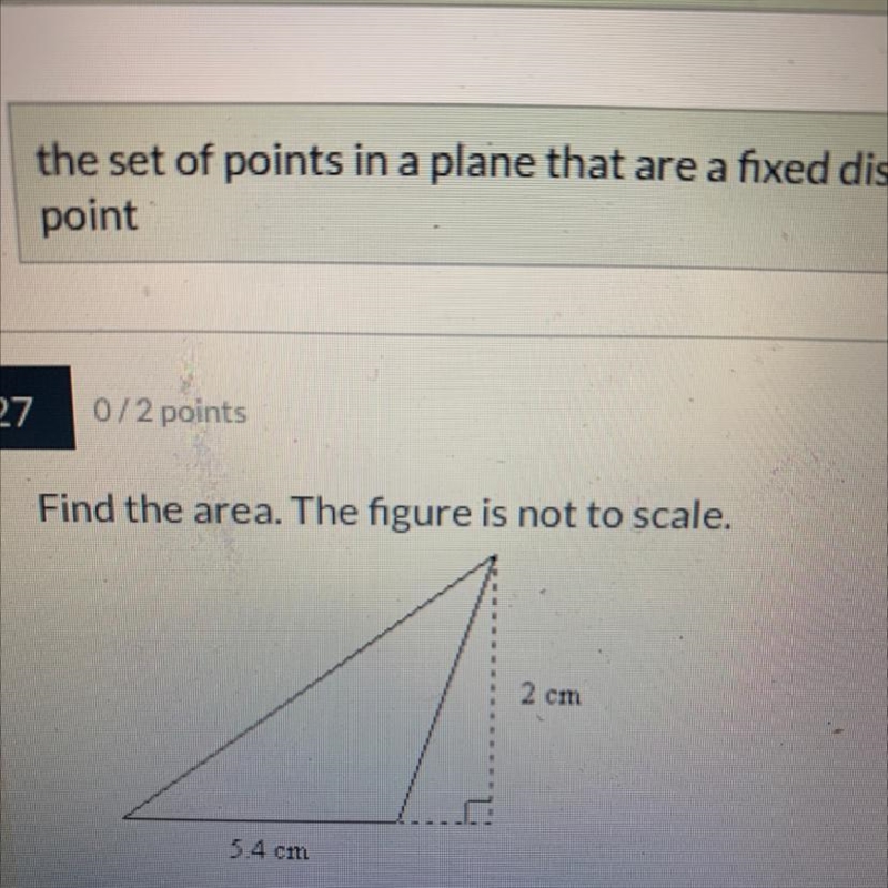 Find the area. The figure is not to scale-example-1