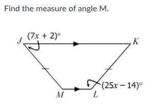 Find the measure of angle M Only real answers, please See image-example-1