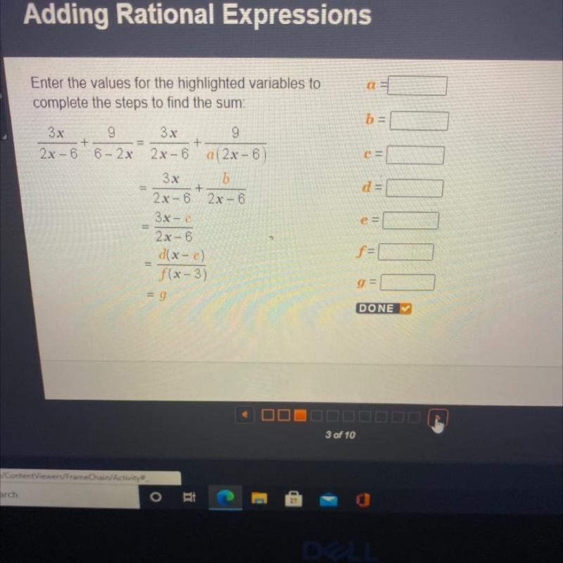 Enter the values for the highlighted variables to complete the steps to find the sum-example-1