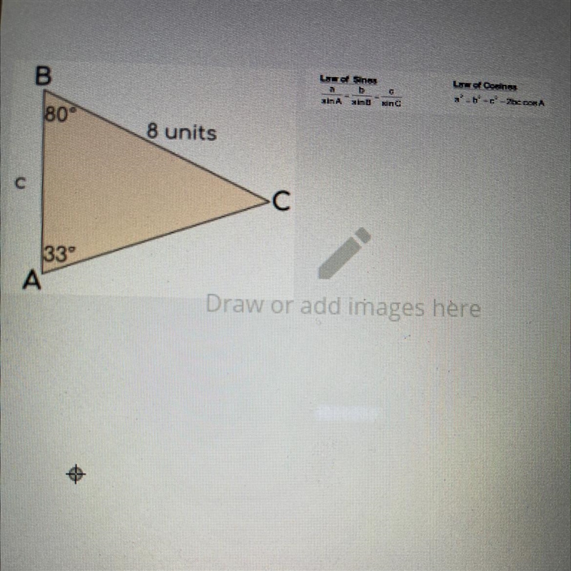 Solve for angle A with sides 6,10,9-example-1