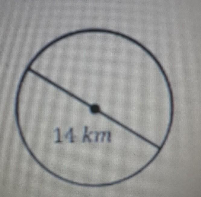 Find the circumference and the area for this shape ​-example-1