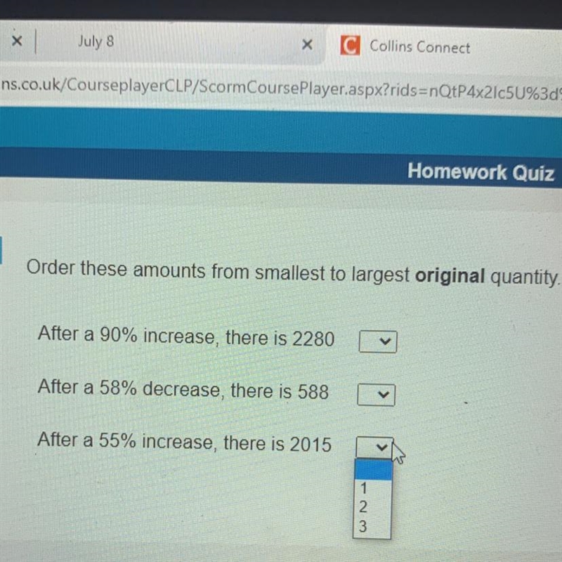 I DONT WANT HOW TO DO IT JUST THE ANSWER THANKS Order these amounts from smallest-example-1