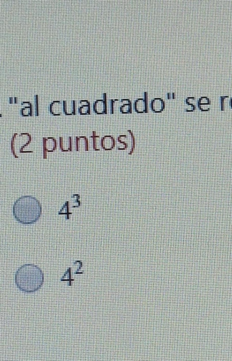 ¿ que se refiere "al cuadrado" ? Selecciona la contestación: 4/3 4/2​-example-1