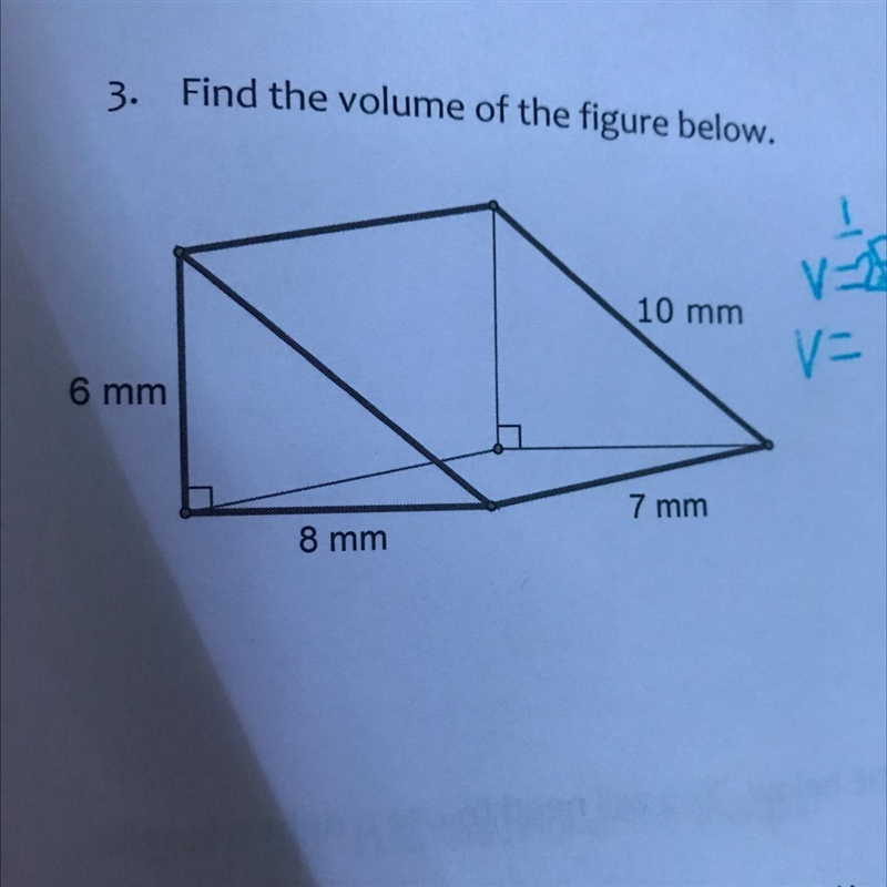 PLZ help find the volume of the prism-example-1