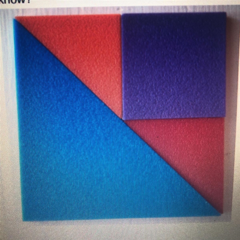 What fraction of the whole are the blue piece, the orange piece, the red piece, and-example-1