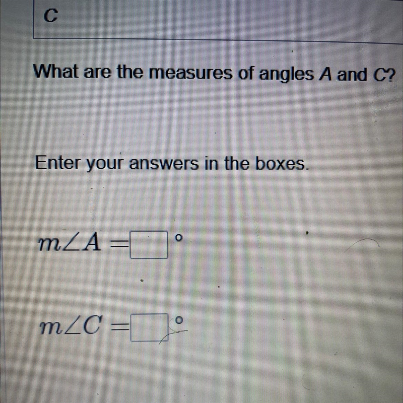 The measures of the angles of A ABC are given by the expressions in the table. Angle-example-1