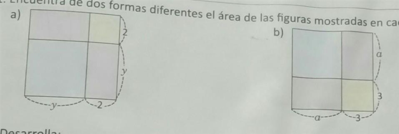 1.Encuentra de dos formas diferentes el área de las figuras mostradas en cada literal-example-1