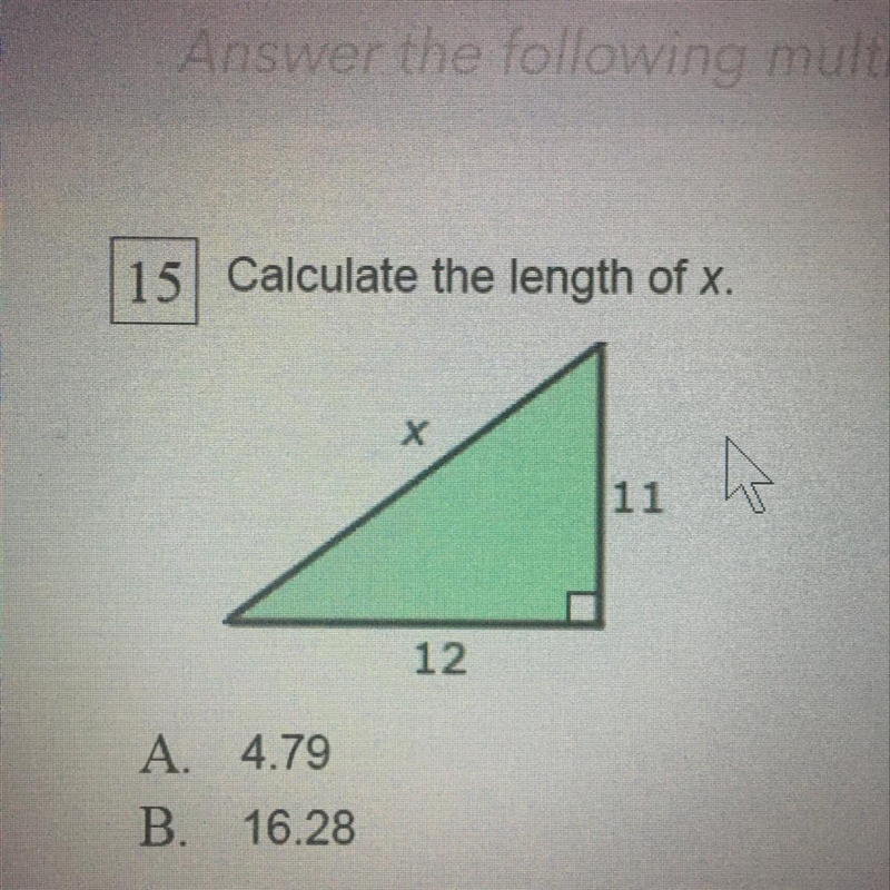 Calculate the length of x.-example-1