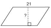 The area of the parallelogram is 315 square units. What is the height of the parallelogram-example-1