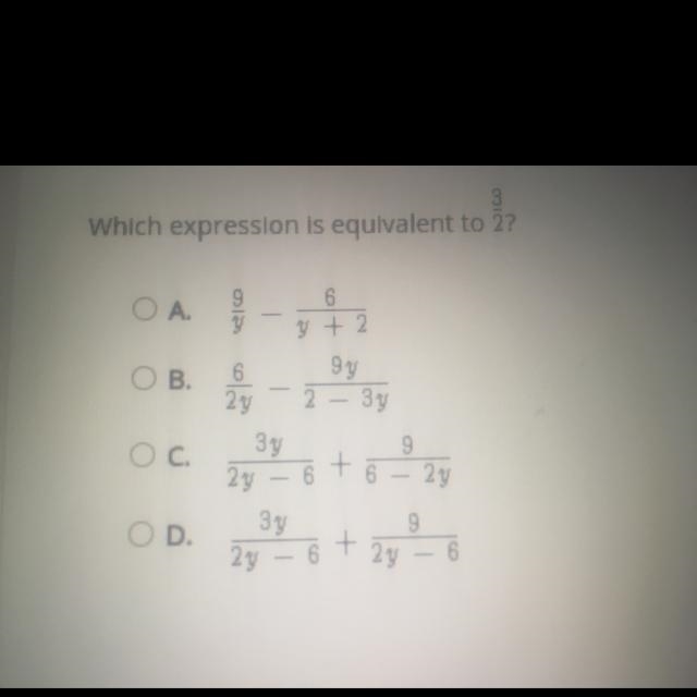 Which expression is equivalent to 3/2-example-1