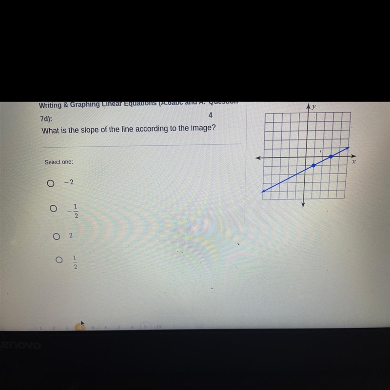 What is the slope line according to the image-example-1